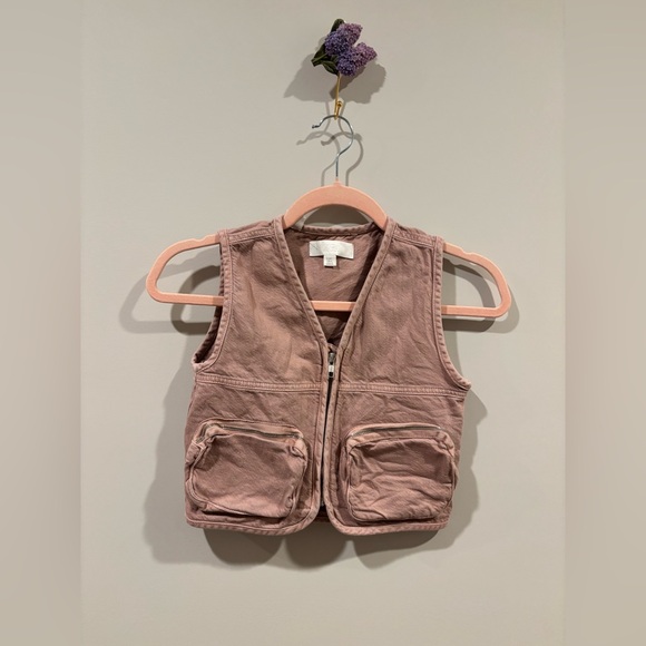 Zara Kids Light Pink Vest with Front Pockets - Picture 2 of 6